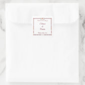Sticker Carré Mariage Art Déco de Conte de Fées (Sac)