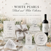 Sticker Carré Mariage Blanc Perles de Shower