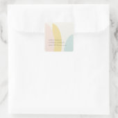 Sticker Carré Mariage bleu Aqua Abstrait moderne (Sac)