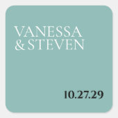 Sticker Carré Mariage Boho (Devant)