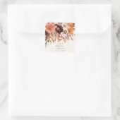 Sticker Carré Mariage champêtre de Bourgogne automnal (Sac)