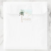 Sticker Carré Mariage chic paradis tropical ArtsApp (Sac)