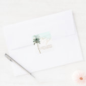 Sticker Carré Mariage chic paradis tropical ArtsApp (Enveloppe)