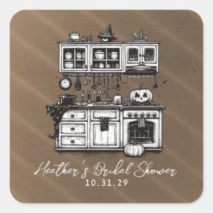 Sticker Carré Mariage Cuisine Effrayant