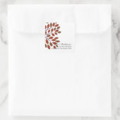 Sticker Carré Mariage d'adresse de retour d'arbre  (Sac)