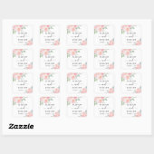 Sticker Carré Mariage d'aquarelle florale (Feuille)