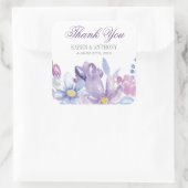 Sticker Carré Mariage d'aquarelle Indigo et Lavender (Sac)