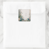 Sticker Carré Mariage d'art populaire rustique (Sac)