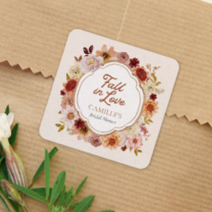 Sticker Carré Mariage d'automne Tomber en amour Enterrement de v