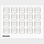Sticker Carré Mariage de bande classique | Faux Gold Foil (Feuille)