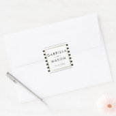 Sticker Carré Mariage de bande classique | Faux Gold Foil (Enveloppe)