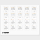 Sticker Carré Mariage de bienvenue Gold Greenery (Feuille)
