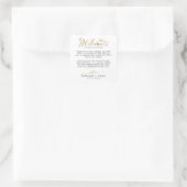 Sticker Carré Mariage de bienvenue Gold Greenery (Sac)