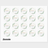 Sticker Carré Mariage de bienvenue Gold Greenery (Feuille)