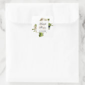 Sticker Carré Mariage de bouquet floral Rose blanche (Sac)