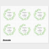 Sticker Carré Mariage de couronne Open Laurel (Feuille)