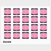 Sticker Carré Mariage de dentelle rose Princess (Feuille)
