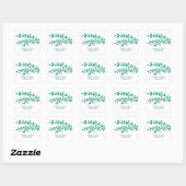 Sticker Carré Mariage de feuillage simple vert (Feuille)