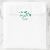 Sticker Carré Mariage de feuillage simple vert (Sac)