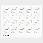 Sticker Carré Mariage de feuillage vert or tropical Bienvenue (Feuille)