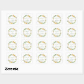 Sticker Carré Mariage de jonquille blanc et jaune (Feuille)