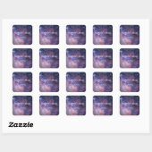 Sticker Carré Mariage de la constellation spatiale de la nébuleu (Feuille)