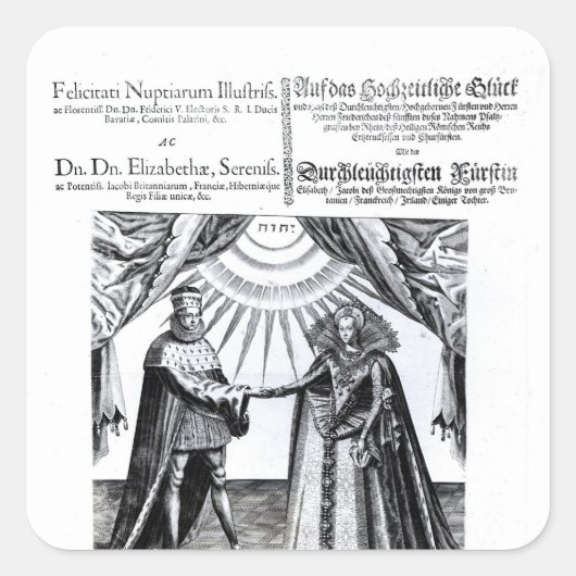 Sticker Carré Mariage de la princesse Elizabeth (Devant)