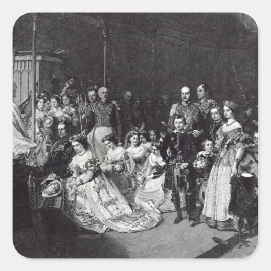 Sticker Carré Mariage de la princesse royale (Devant)