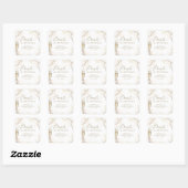 Sticker Carré Mariage de luxe Perles et Prosecco (Feuille)