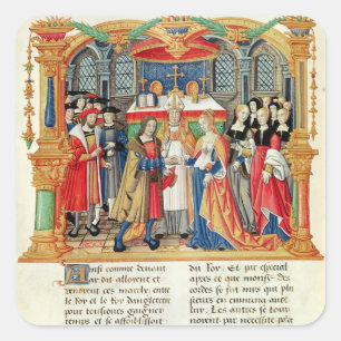 Sticker Carré Mariage de Maria de Bourgogne et Maximilien I
