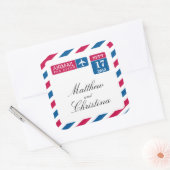 Sticker Carré Mariage de messagerie (Enveloppe)