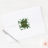 Sticker Carré Mariage de monstera Adansonii (Enveloppe)