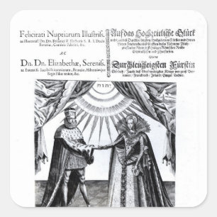 Sticker Carré Mariage de princesse Elizabeth