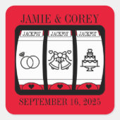 Sticker Carré Mariage de Red Vegas (Devant)