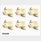 Sticker Carré Mariage de script Chic Gold Watercolor (Feuille)