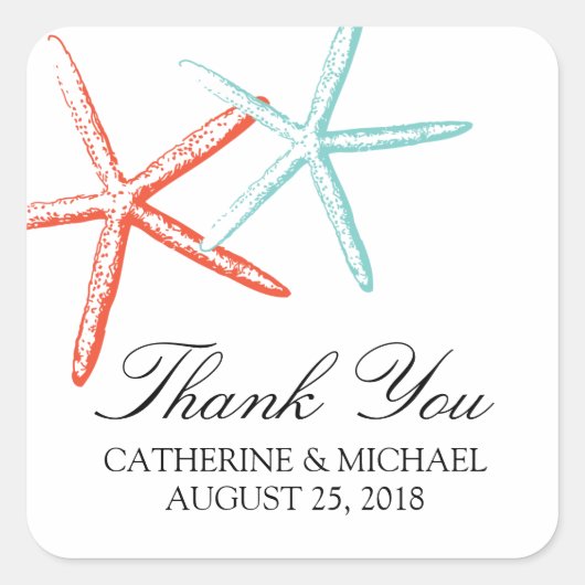 Sticker Carré Mariage de Starfish mainy (Devant)
