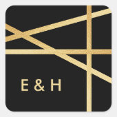 Sticker Carré Mariage de style géométrique de l'effet d'huile d' (Devant)