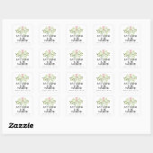 Sticker Carré Mariage de vacances au gui (Feuille)