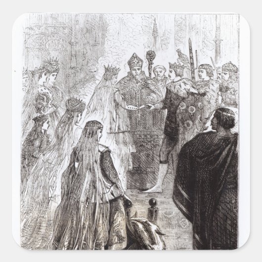 Sticker Carré Mariage d'Edward II et d'Isabelle de France (Devant)