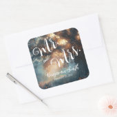 Sticker Carré Mariage des lumières des fées de chêne forestier e (Enveloppe)