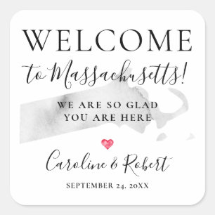 Sticker Carré Mariage Destination Bienvenue Invités Favoriser Ca