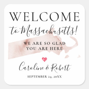 Sticker Carré Mariage Destination Bienvenue Les Clients Privilég
