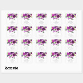 Sticker Carré Mariage d'été pourpre (Feuille)
