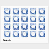 Sticker Carré Mariage d'illusion Blue Sapphire (Feuille)