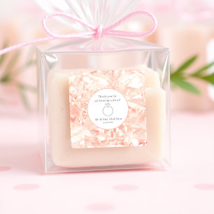 Sticker Carré Mariage d'illusion Blush Rose Gemstone