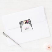 Sticker Carré Mariage d'illustration de mariée et de chambre (Enveloppe)