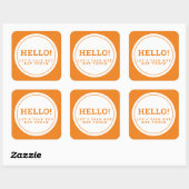 Sticker Carré Mariage distance sociale accueil amber hello (Feuille)