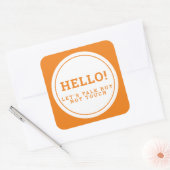 Sticker Carré Mariage distance sociale accueil amber hello (Enveloppe)