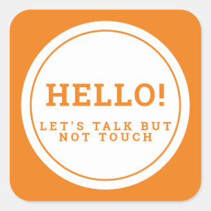 Sticker Carré Mariage distance sociale accueil amber hello