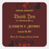 Sticker Carré Mariage d'obligations éternel (Devant)